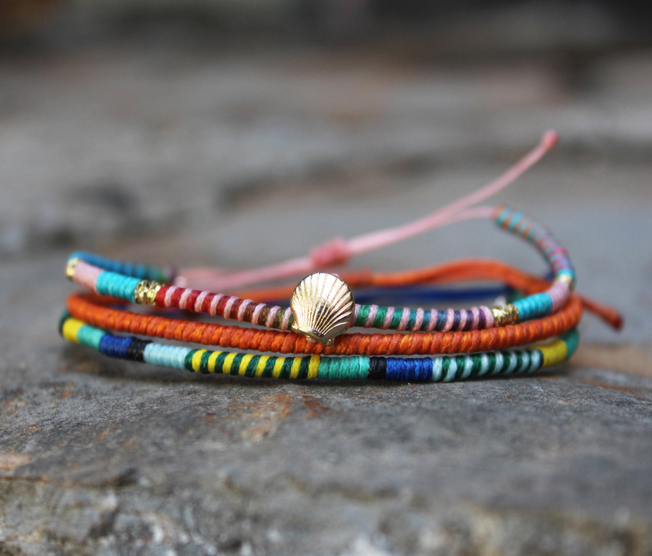 Loop Thin Bracelet Set of 3 / Beach