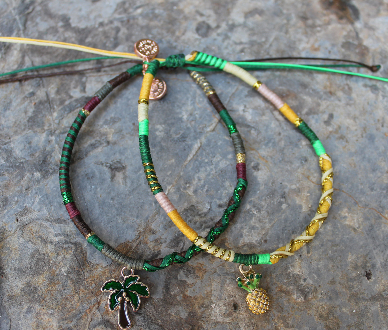 Palm And Pine Anklet Set Of 2