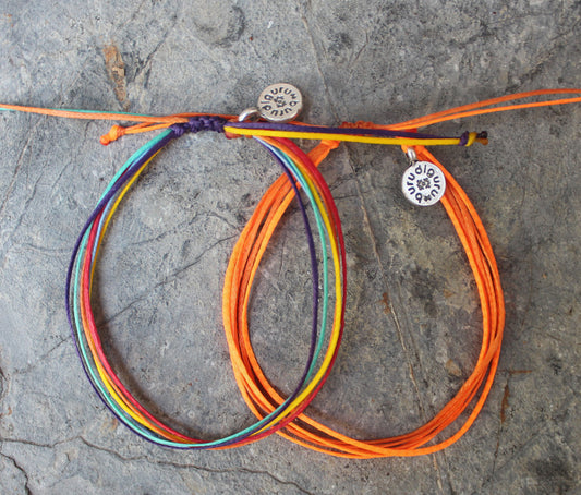 Cordas Anklet Set Of 2 / Neon