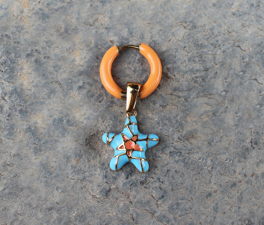 Blue Starfish Earring