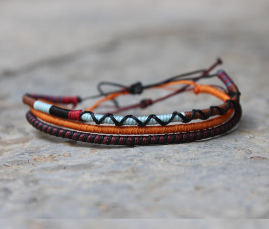 Loop Thin Bracelet Set of 3 / Shadow