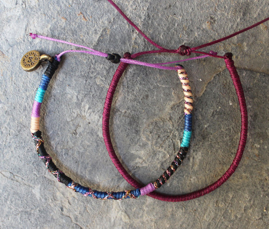 Loop Thin Bracelet Set of 2 / Shiny